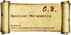 Opolczer Mirandella névjegykártya